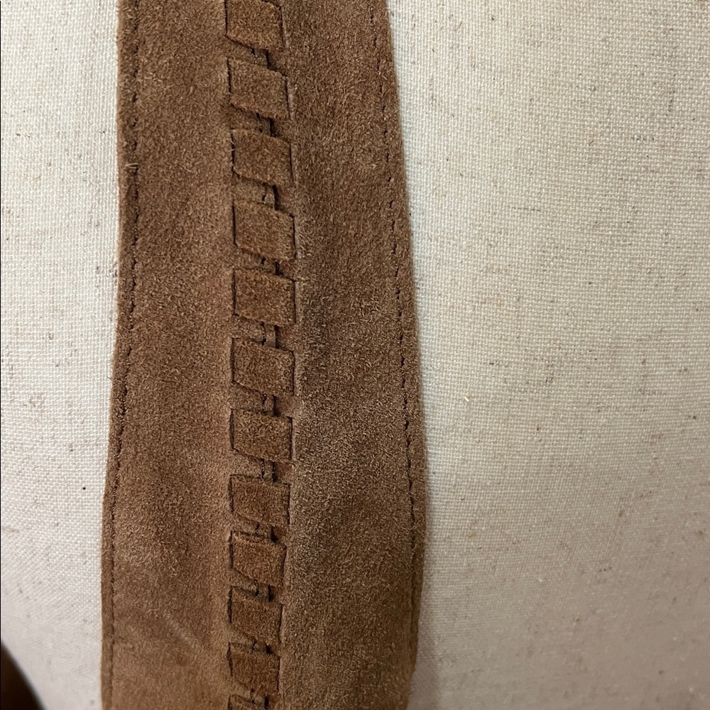 Haute Hippie | Tan Suede/Leather Festival Hobo Bag w/ Matching Mini Bag - Picture 6 of 17